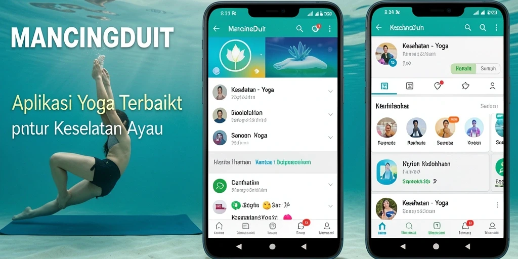 Tampilan antarmuka MANCINGDUIT yang menarik dan user-friendly untuk latihan Yoga.