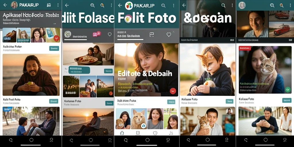 Tampilan antarmuka PAKARJP untuk membuat kolase foto.