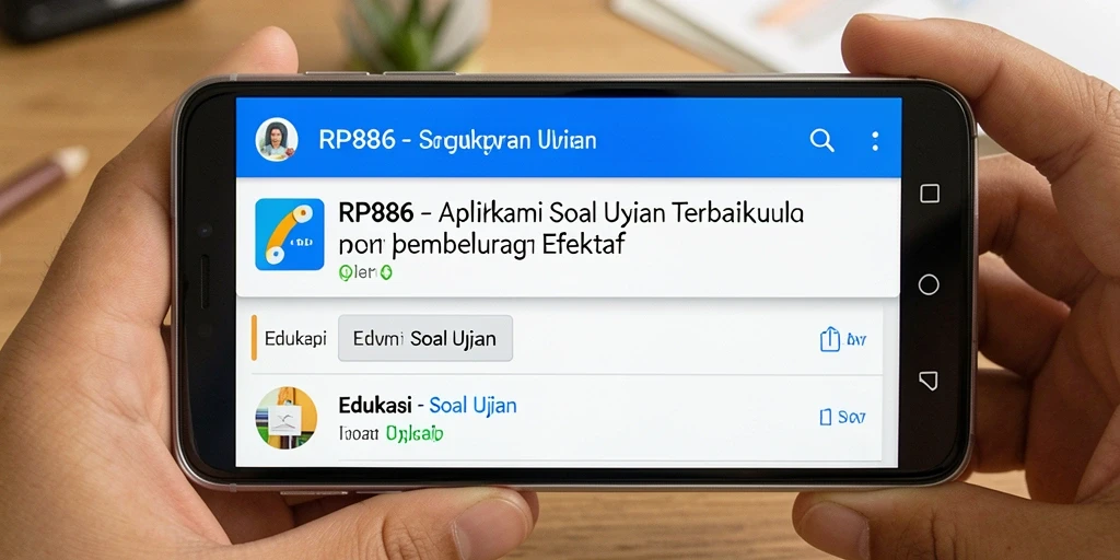 Antarmuka RP886 yang intuitif untuk belajar Soal Ujian.
