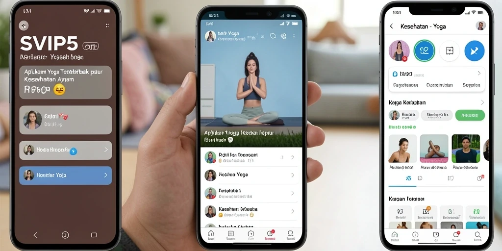 Tampilan antarmuka SVIP5 yang menarik untuk latihan Yoga.