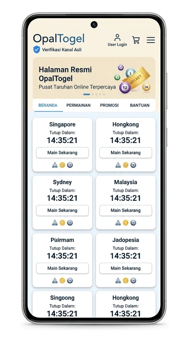 Tampilan kanal resmi opaltogel